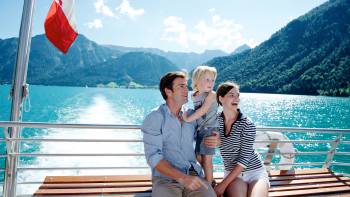 Bootsausflug auf dem Achensee mit der Familie